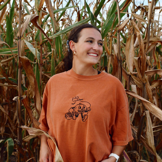Ernie the Pumpkin Embroidered Tee