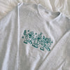 Skating Christmas Trees Embroidered Crewneck