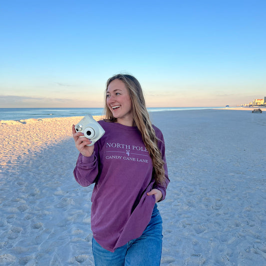 North Pole Embroidered Long-Sleeve Tee