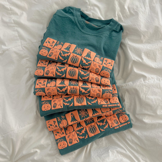 (PRE-ORDER) Spooky Squares Puff-Print Tee