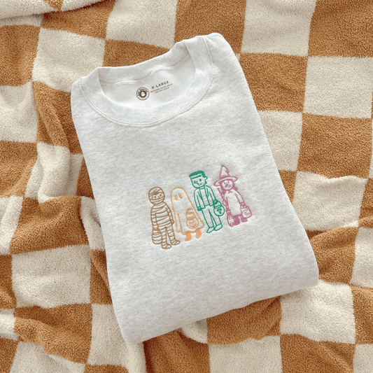 Trick Or Treat Embroidered Crewneck