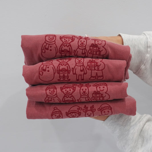 Festive Friends Embroidered Tee