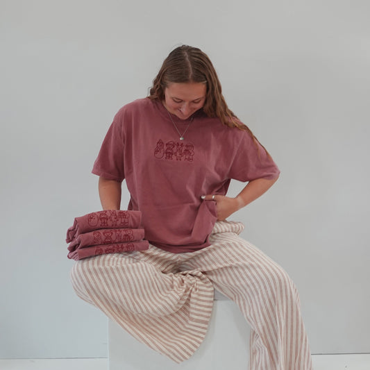 Festive Friends Embroidered Tee