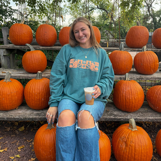 Spooky Squares Puff-Print Crewneck
