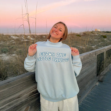 Enjoy the Little Things Mockneck
