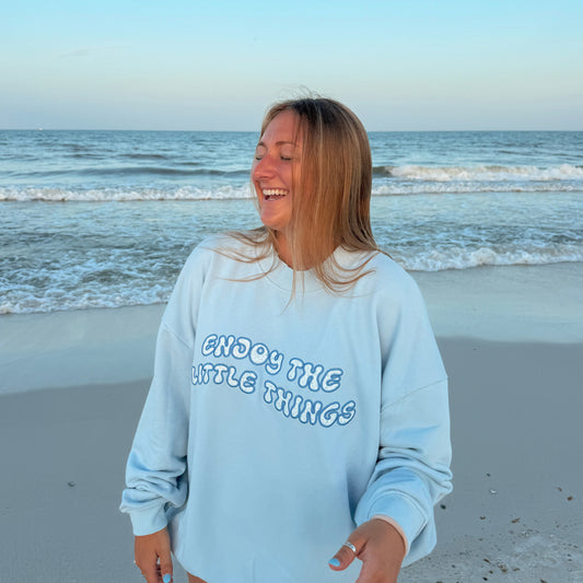 Enjoy the Little Things Mockneck