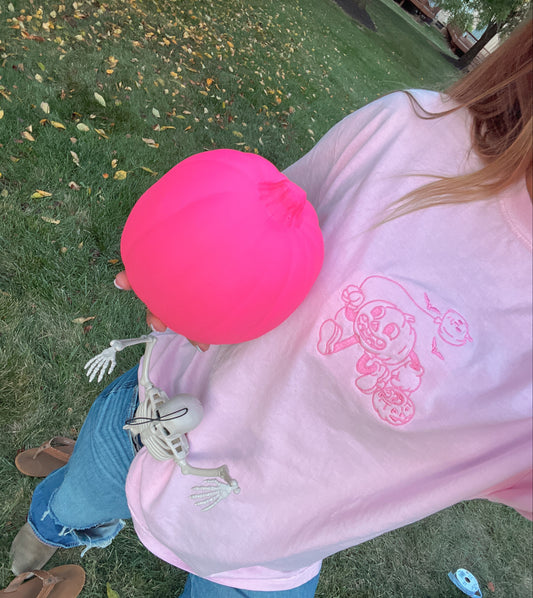 Ernie the Pink Pumpkin Embroidered Tee