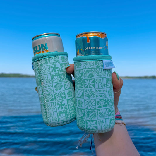 Seaside Sips Slim Can Coozie