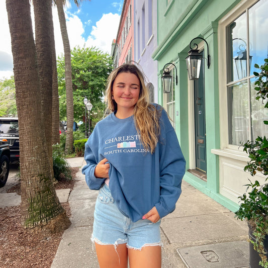 Charleston Embroidered Crewneck