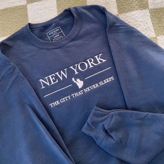 New York City Embroidered Crewneck