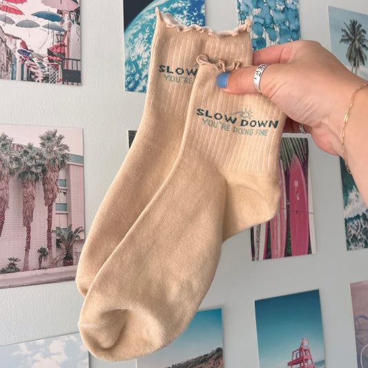 Slow Down Ruffle Socks