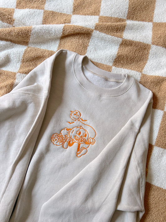 Ernie the Pumpkin Embroidered Crewneck