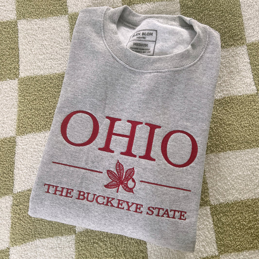 Ohio Embroidered Crewneck