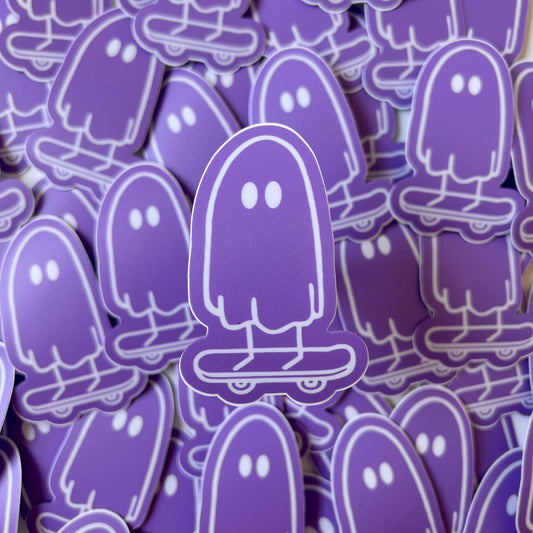 Albert the Skateboarding Ghost Sticker