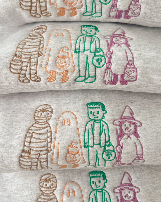 Trick Or Treat Embroidered Crewneck