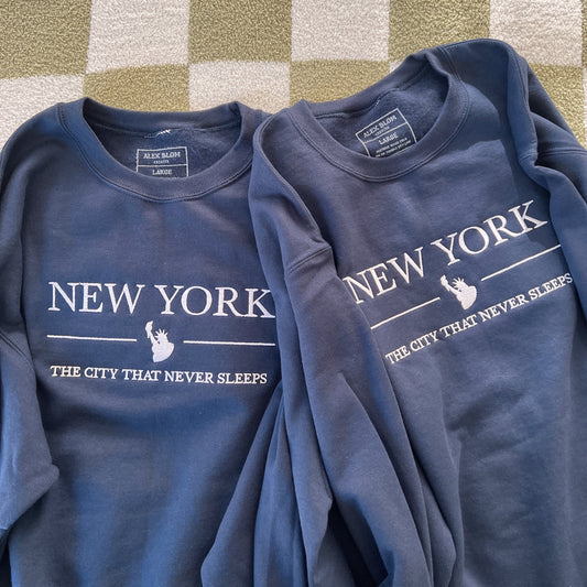 New York City Embroidered Crewneck