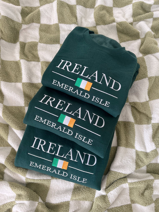 Ireland Embroidered Crewneck