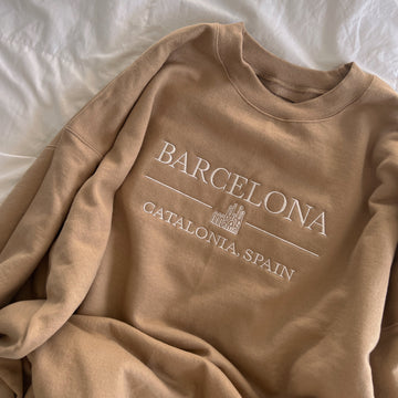 Barcelona Embroidered Crewneck