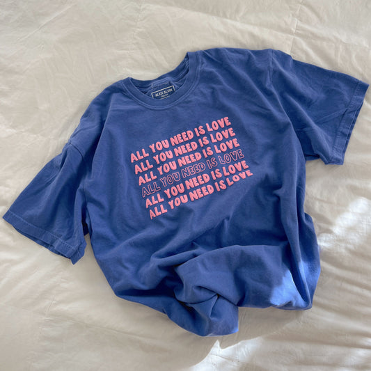 All You Need Is Love Puff-Print Tee