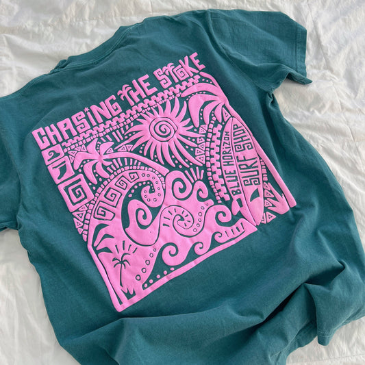 Chasing the Stoke Puff-Print Tee