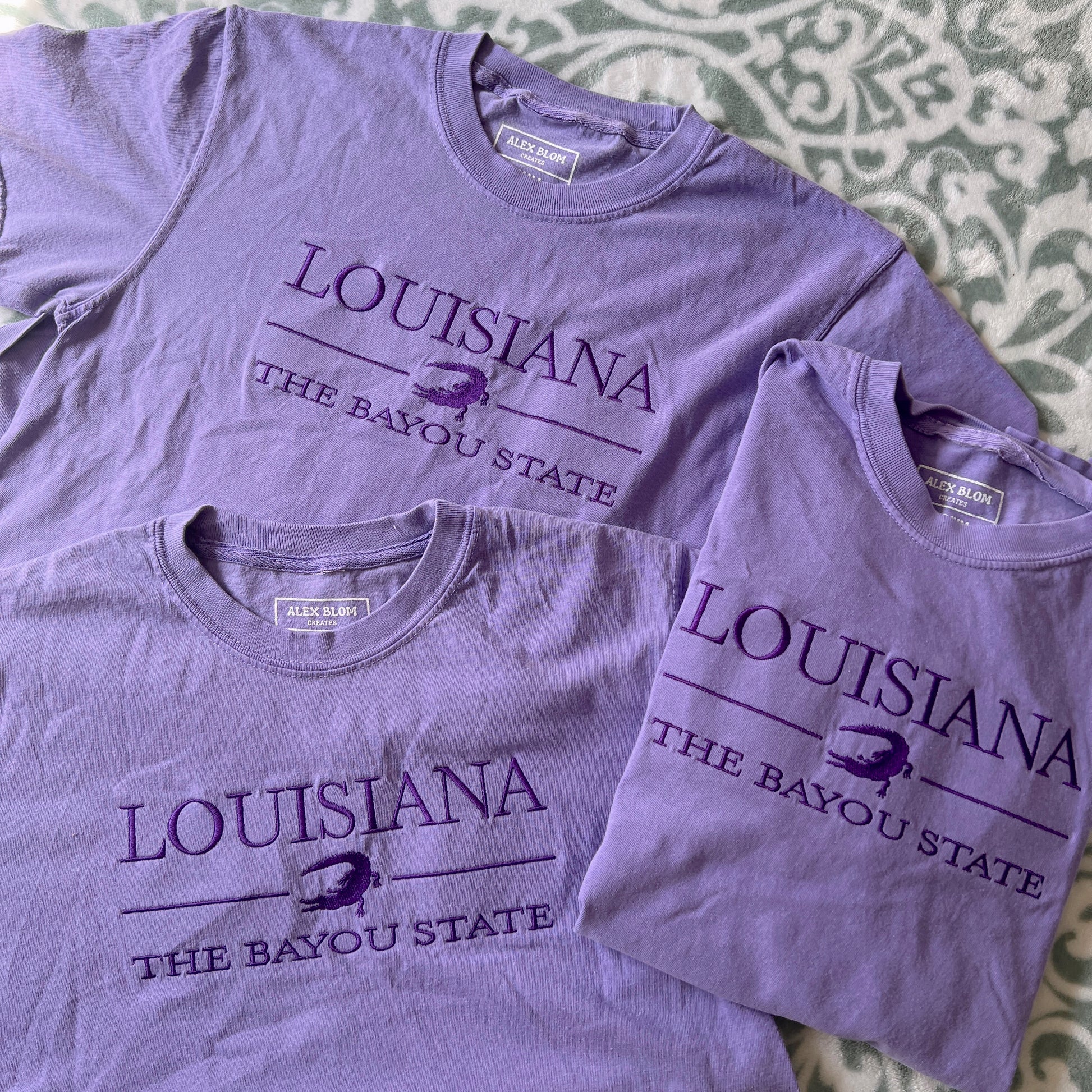Louisiana Embroidered Tee - Alex Blom Creates