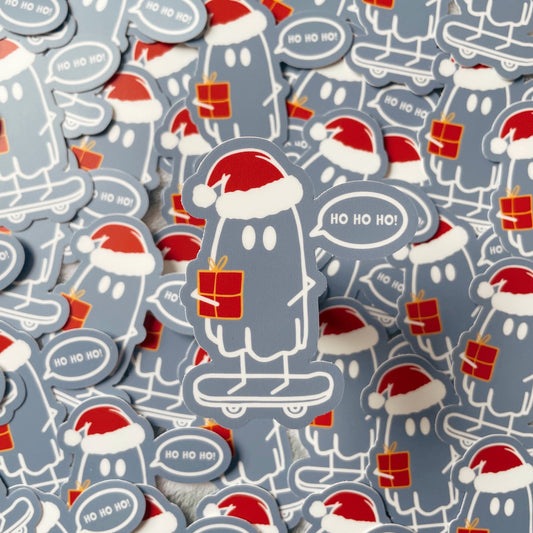 Albert the Festive Ghost Sticker - Alex Blom Creates