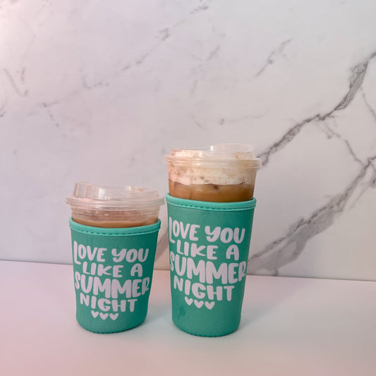 Love You Like A Summer Night Iced Coffee Coozie